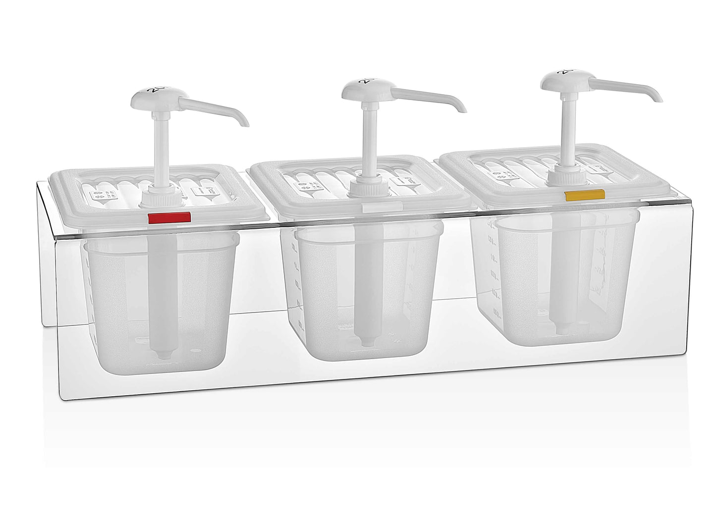 3er Set Saucenspender mit Stativ