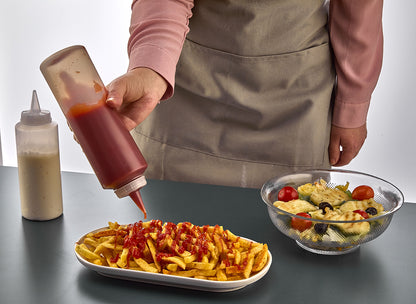 Saucenflasche/Quetschflasche mit Deckel- 8er Pack