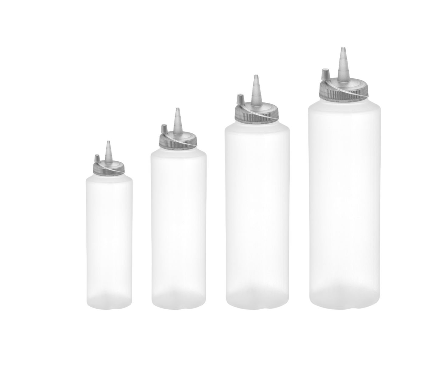 Saucenflasche/Quetschflasche mit Deckel- 8er Pack